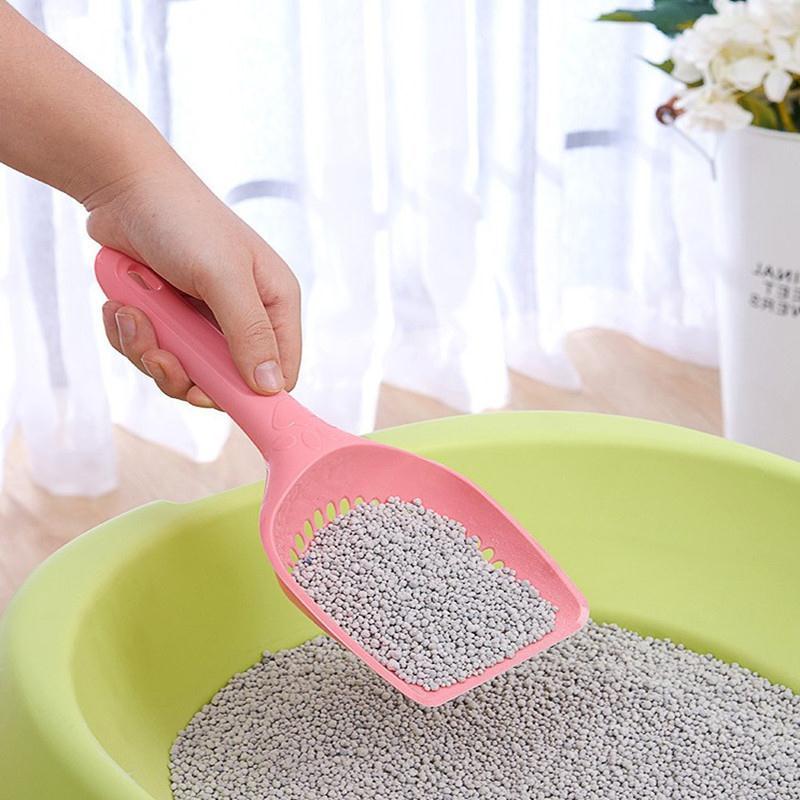 Kreigaven Round Hole Strip Tofu cat Litter Shovel Large and Small Hole Shoveler Pet Toilet Cleaning Supplies (Green)