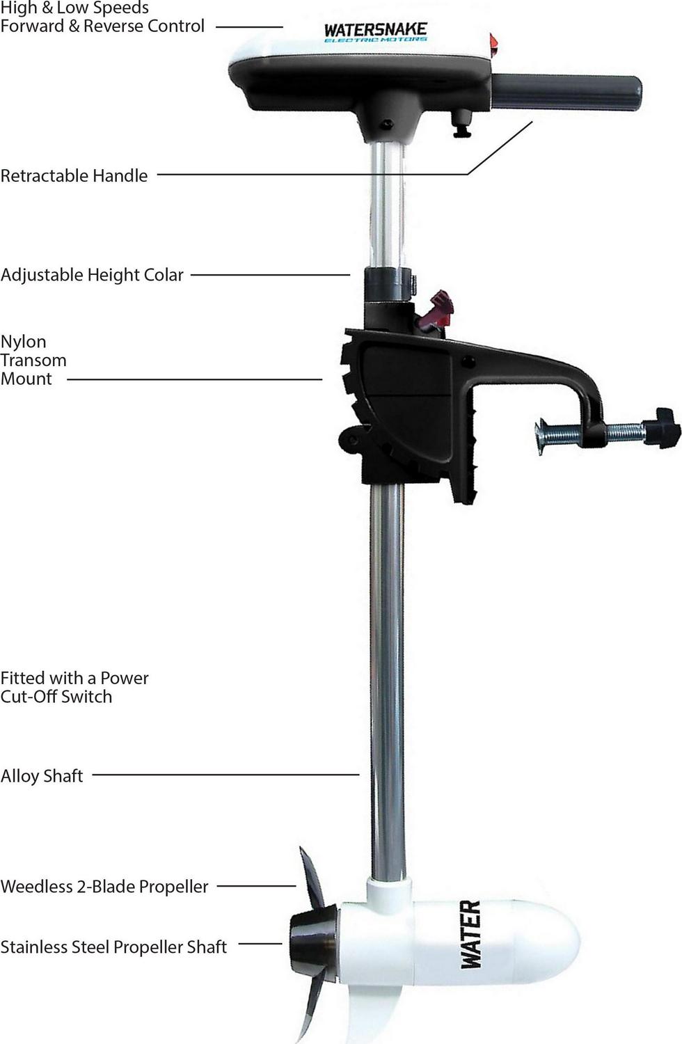 Watersnake ASP T24 Trolling Motor， 24 Pound Thrust