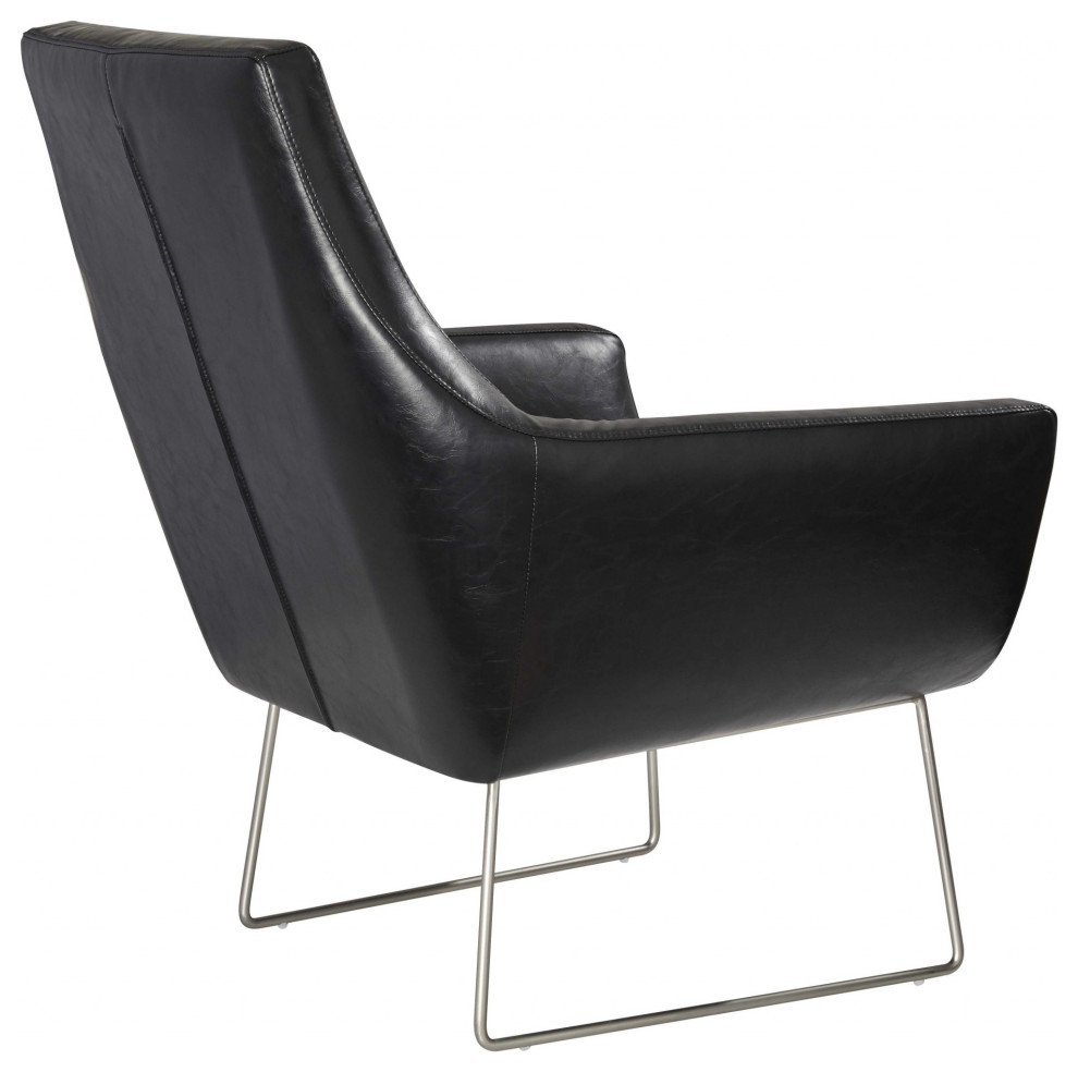 HomeRoots 33 quotX 30.5 quotX 37 quotBlack Chair   Contemporary   Armchairs And Accent Chairs   by VirVentures  Houzz