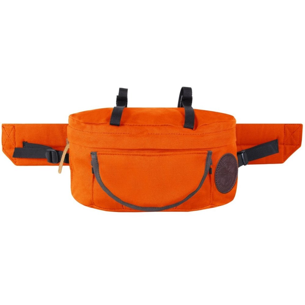 9 Liter Capacity Orange Canvas Lumbar Pack