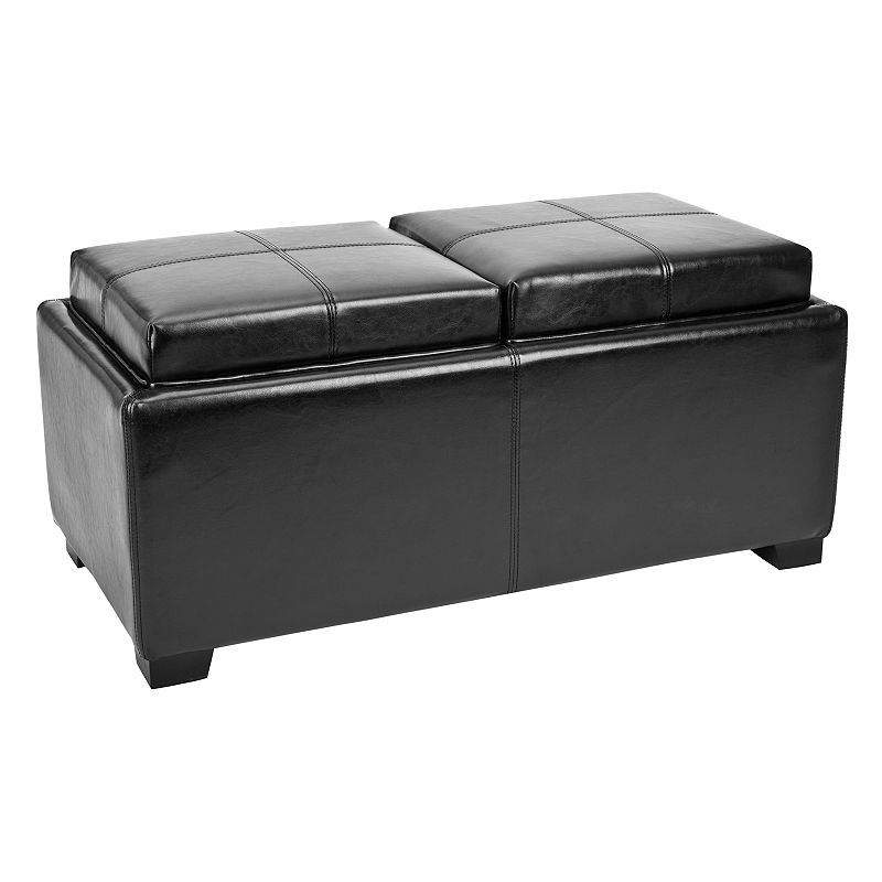 Safavieh Harrison Double Tray Storage Ottoman