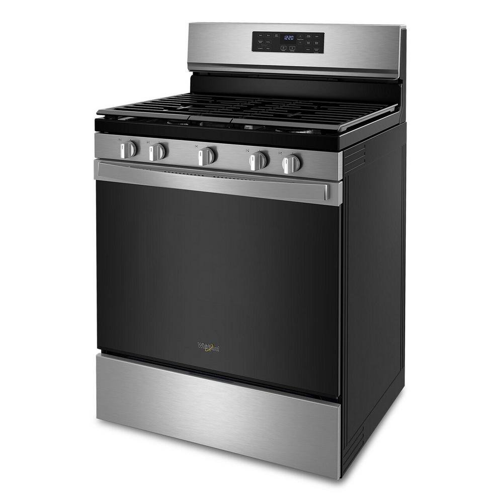 Whirlpool 30 in. 5.0 cu.ft. Gas Range with Air Fry in Fingerprint Resistant Stainless Steel WFG550S0LZ