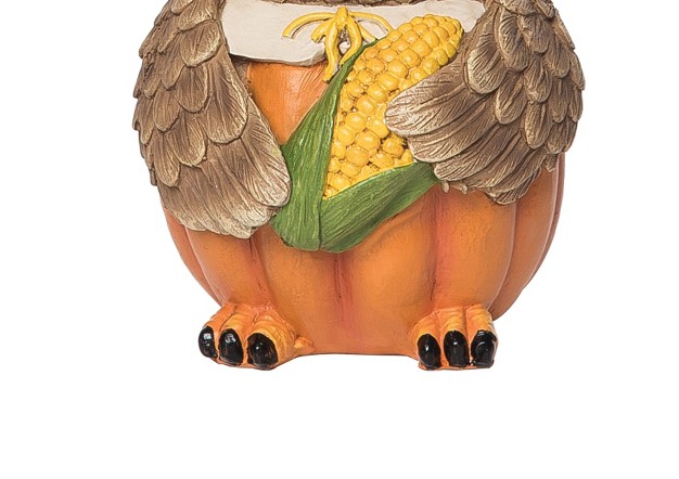 Gallerie Ii Owl W give Thanks Pumpkin Figurine