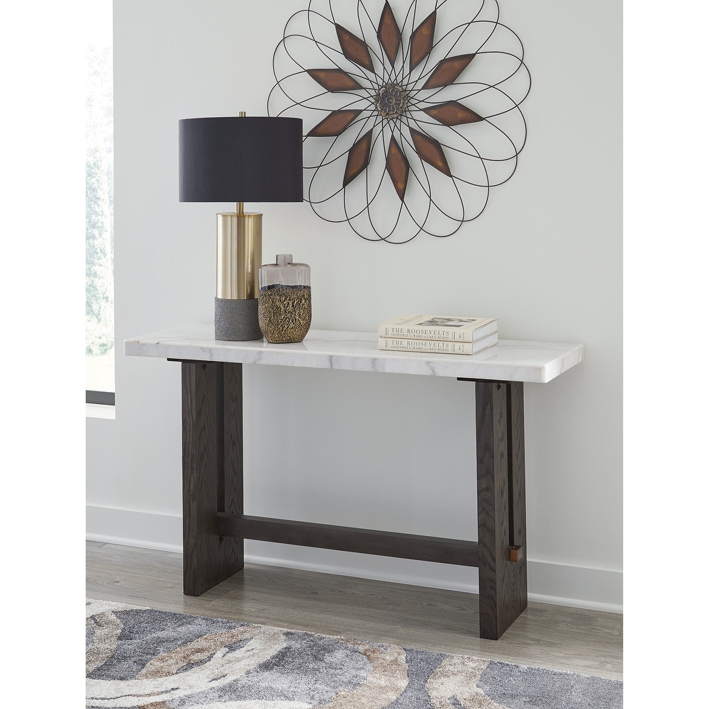 Signature Design by Ashley Burkhaus White / Dark Brown Sofa Table   52\