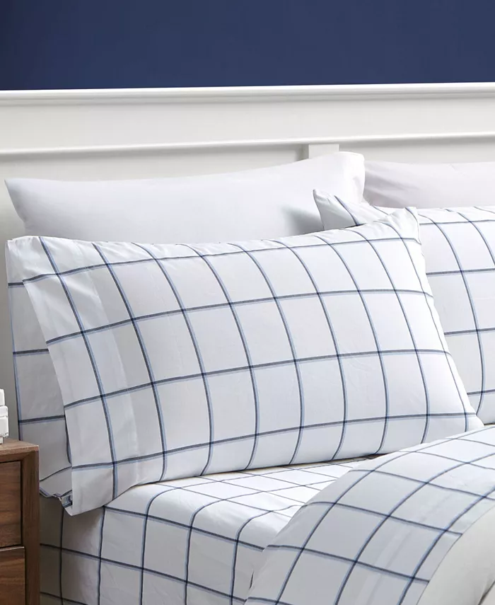 Nautica Plot Cotton Percale 3-Piece Sheet Set， Twin