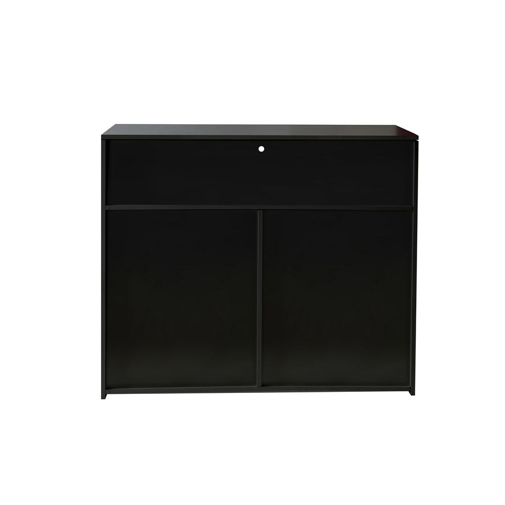 Living Room Sideboard Storage Cabinet with LED Light and 2 Doors