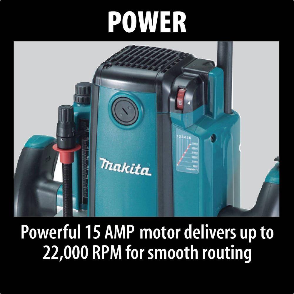 Makita 15-Amp 3-14 HP Corded Plunge Router RP1800