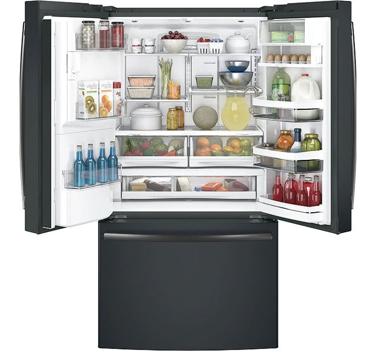 GE Profile ADA ENERGY STAR 22.1 Cu. Ft. Black Slate Counter-Depth French-Door Refrigerator With Hands-Free AutoFill