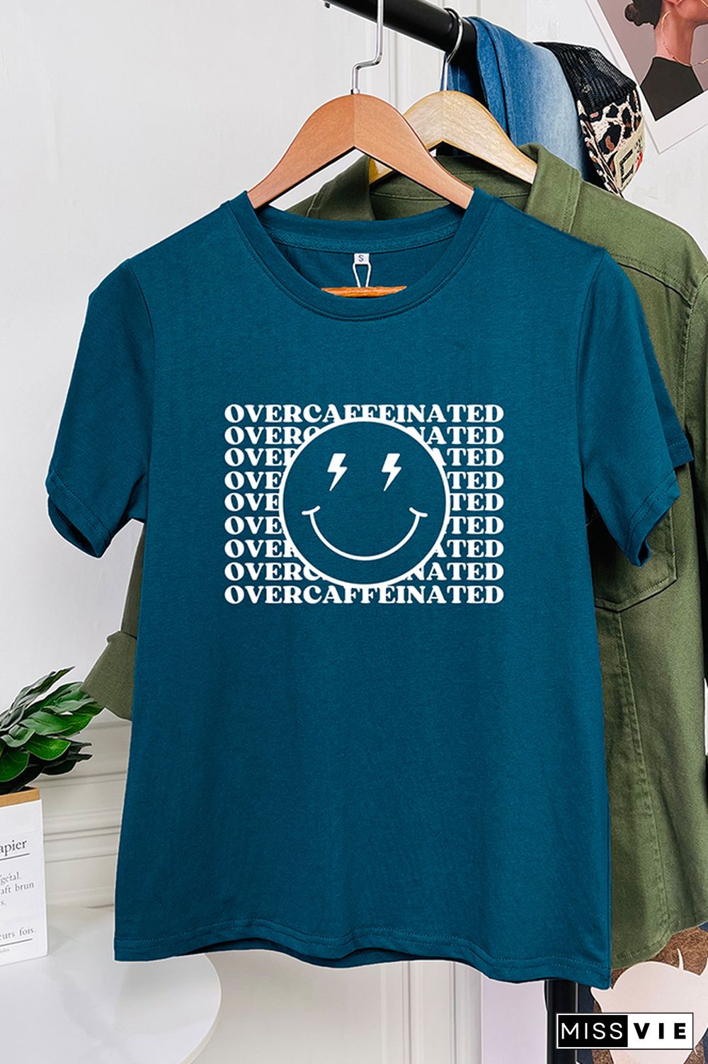 Over Caffeinated Graphic T-Shirt Wholesale