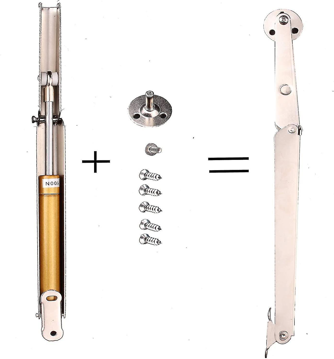 2 Pack Gas Spring， 100n Gas Struts， Lift Lid Support Hinge