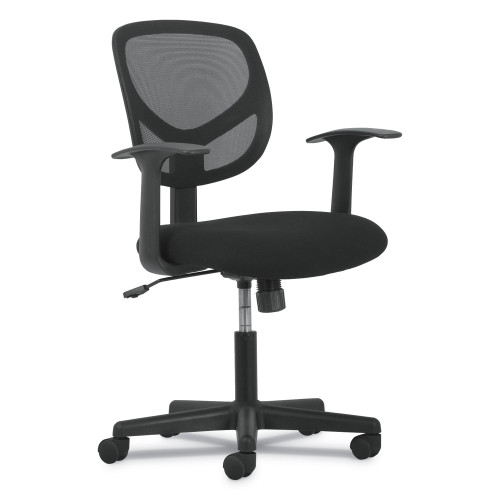 Sadie 1-Oh-Two Mid-Back Task Chairs， Supports Up to 250 lb， 17 to 22 Seat Height， Black (VST102)