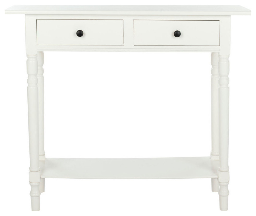 Vada 2 Drawer Console  Distressed Cream   Traditional   Console Tables   by Rustic Home Furniture Deco  Houzz