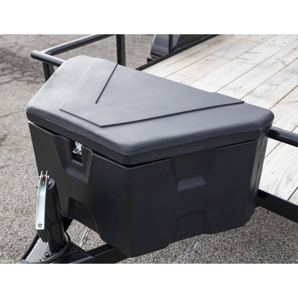 Buyers Products Company 18 in. x 19 in. x 36 in. Matte Black Plastic Trailer Tongue Truck Tool Box 1701680