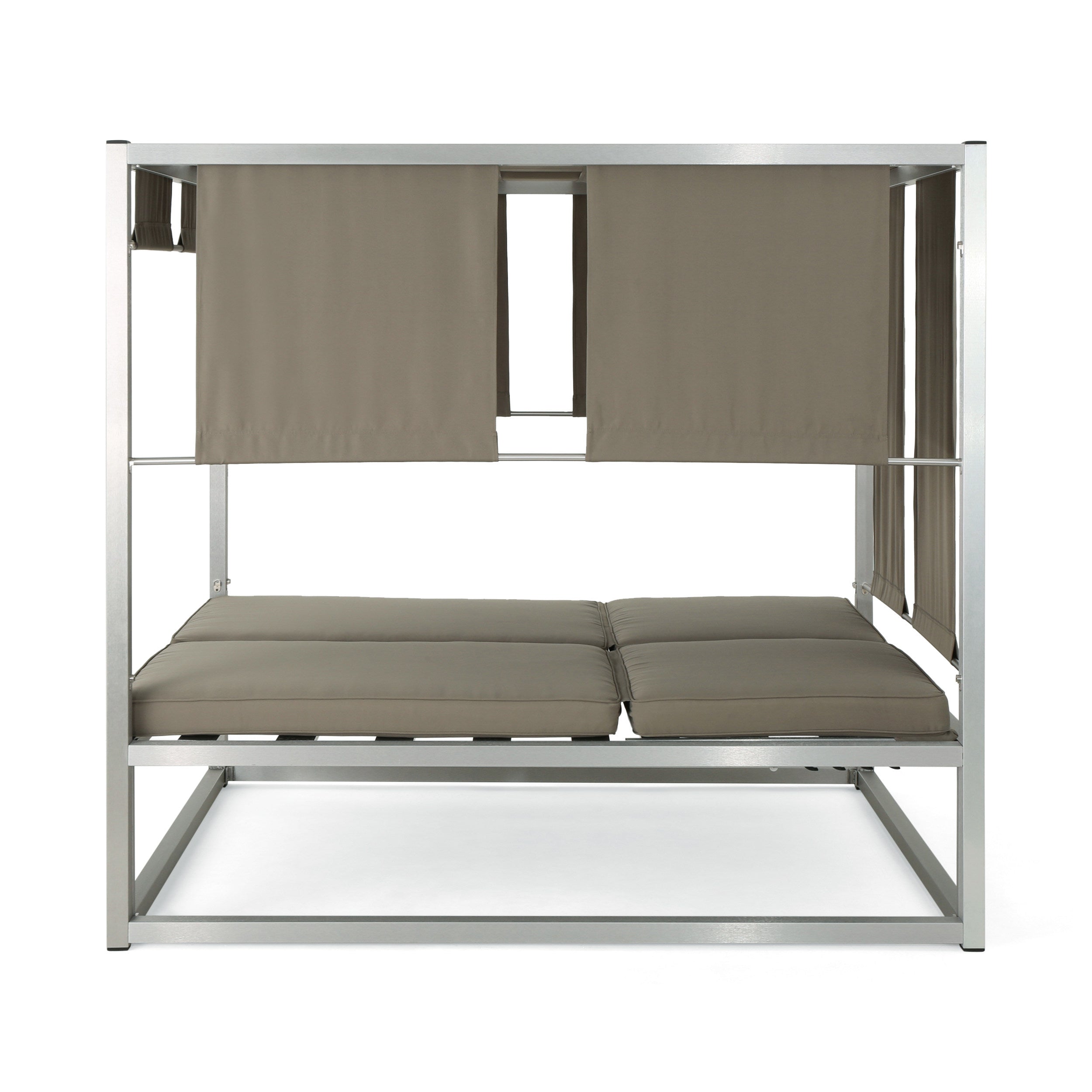 Amos Outdoor Aluminum Daybed with Canopy