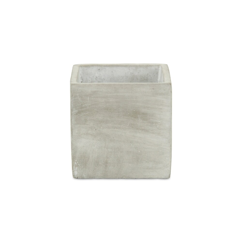 Urbanstone Gray Cement Cubic Pottery