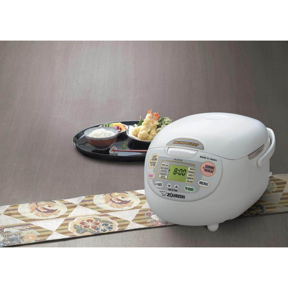 Zojirushi NS-ZCC18 Neuro Fuzzy 10-Cup Premium White Rice Cooker with Built-In Timer