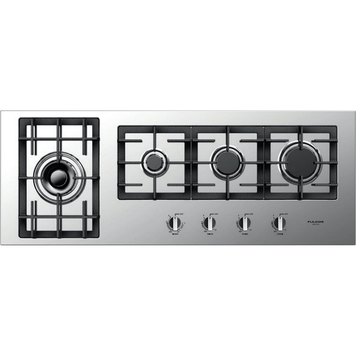 Fulgor Milano 44-inch Built-in Gas Cooktop with 4 Burners F4GK42S1