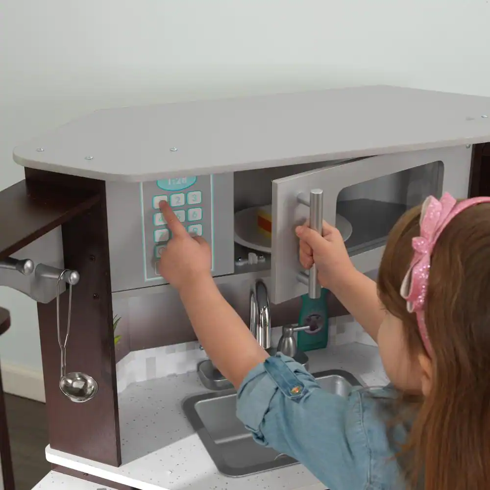 KidKraft 53365 Ultimate Espresso Corner Play Kitchen