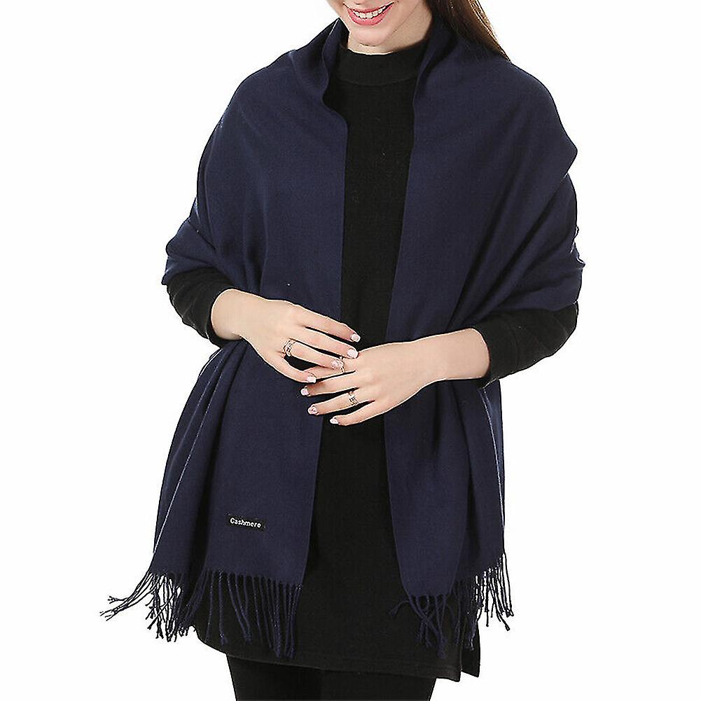 Women's Autumn Winter New Solid Color Scarf Long Warm Breathable Sweet Fashion Tassel Scarf