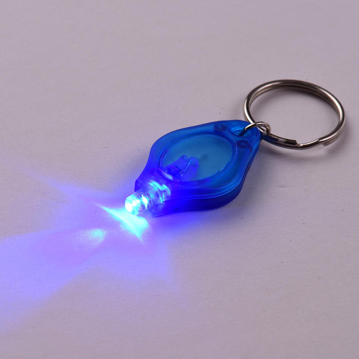 10 Pcs Mini Portable Led Light Flashlight Keychain Ultra Bright Key Ring Emergency Camping Lamp Light Torch Blue 10 Pcs