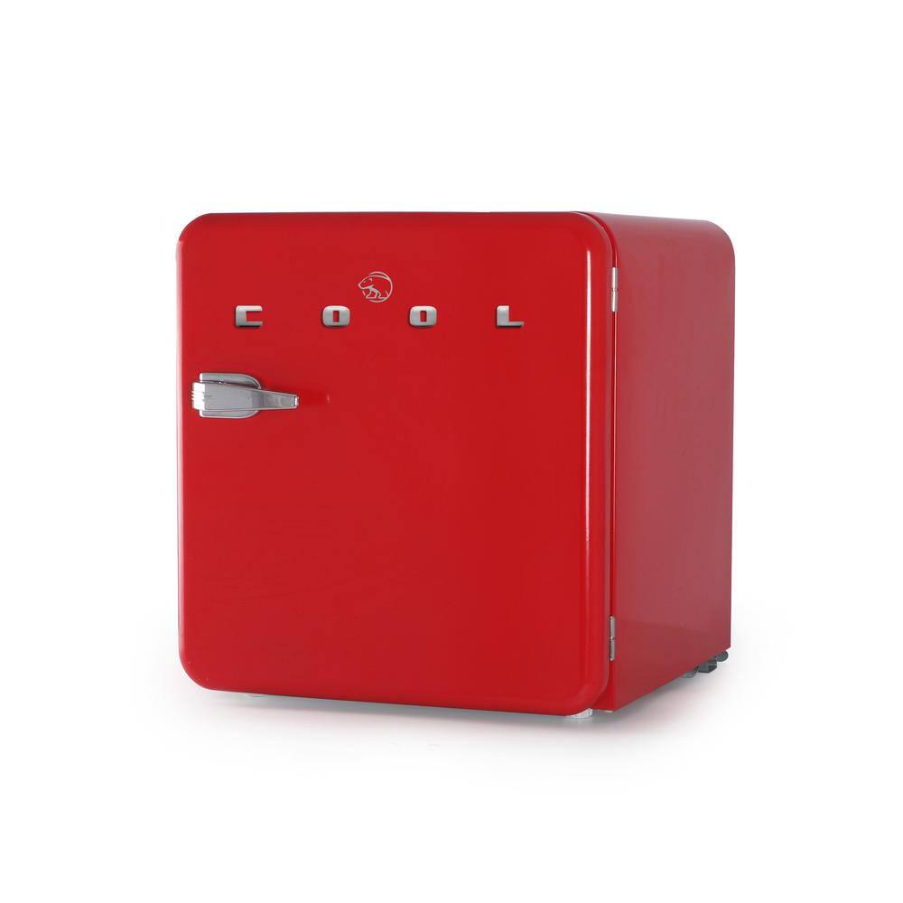 Commercial Cool 16 cu ft Retro Mini Fridge in Red with Freezer Compartment