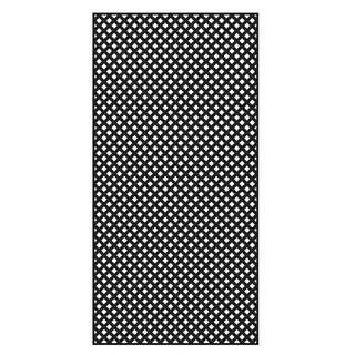 Barrette Outdoor Living 4 ft. x 8 ft. Black Privacy Diamond Vinyl Lattice - Framed 73004479