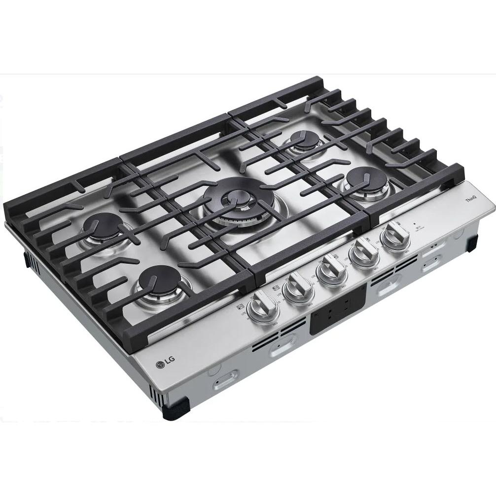 LG 30-inch Built-in Gas Cooktop with ThinQ? Technology CBGJ3027S