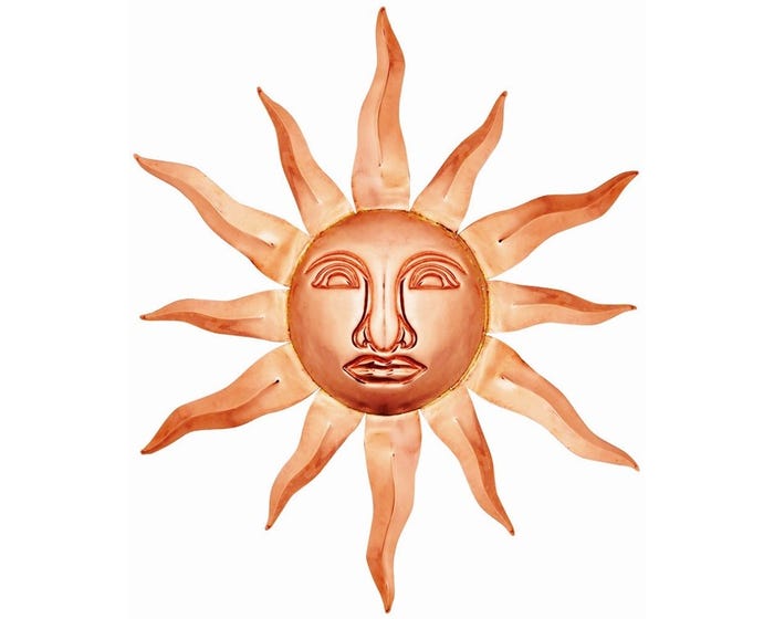 Good Directions Copper Sun Face Wall Decor 76P