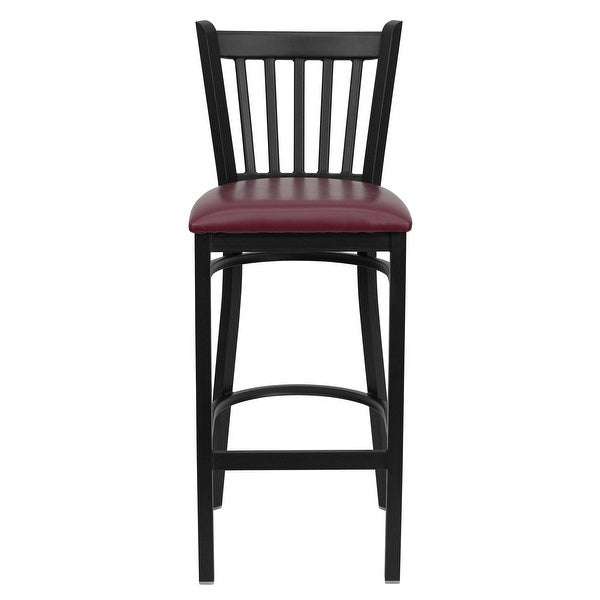 2 Pack Vertical Back Metal Restaurant Barstool