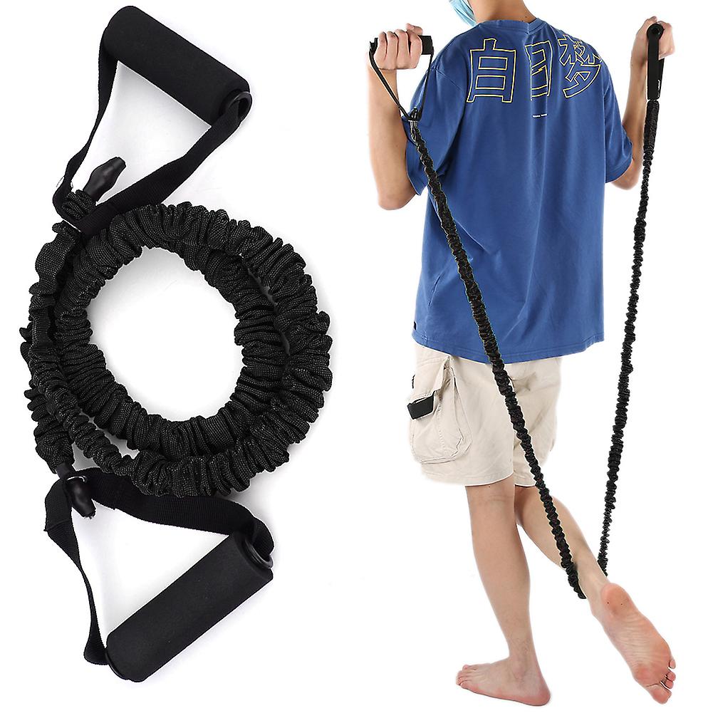 Slotted Pull Rope Fitness Anti Break Indoor Elastic Belt Yoga Power Training Resistance Bands(black(30lb) )