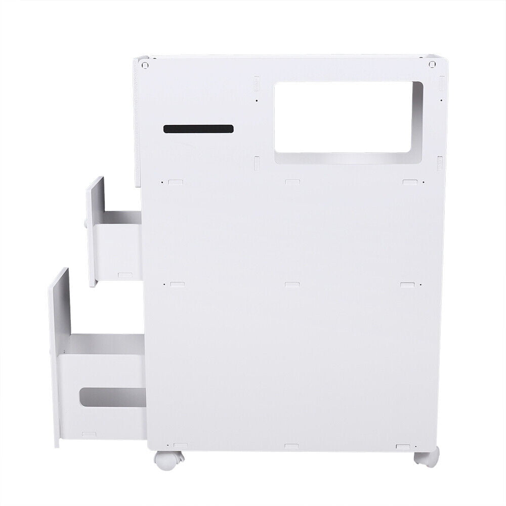 Bath Bathroom Toilet Slim Floor Cabinet Storage Cupboard Save Space & 2 Drawer Toilet Bathroom Cabinet Holder Floor Storage Shelf Organizer Bedroom Cupboard Bathroom Storage Cabinet Floor