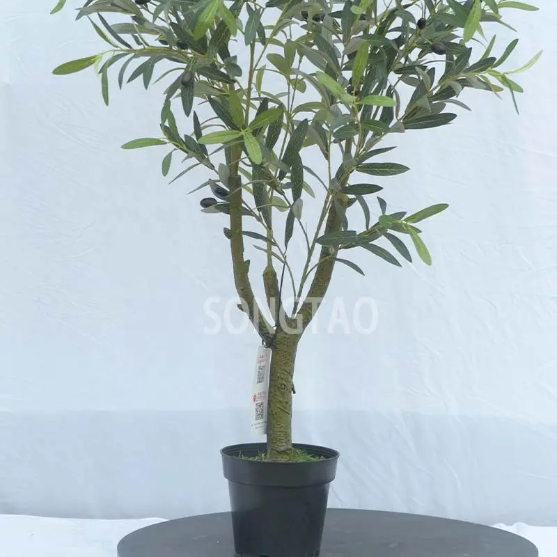 songtao High Quality Artificial Faux Olives Plant  Large Artificial Olive Tree Nordic Home Living Room Decoration