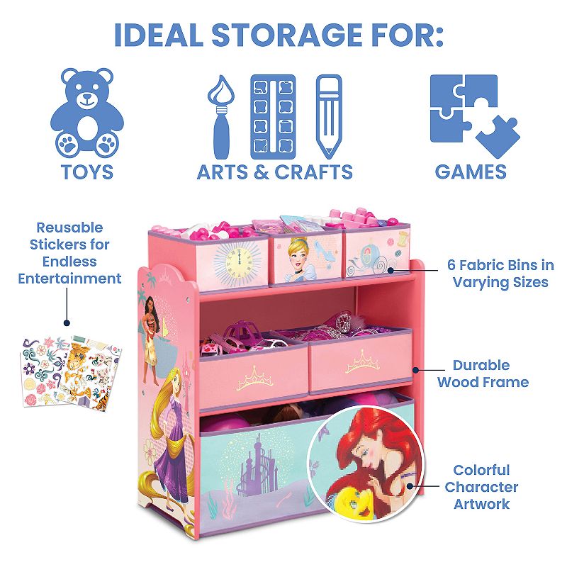 Disney Princess 6-Bin Organizer by Delta Children