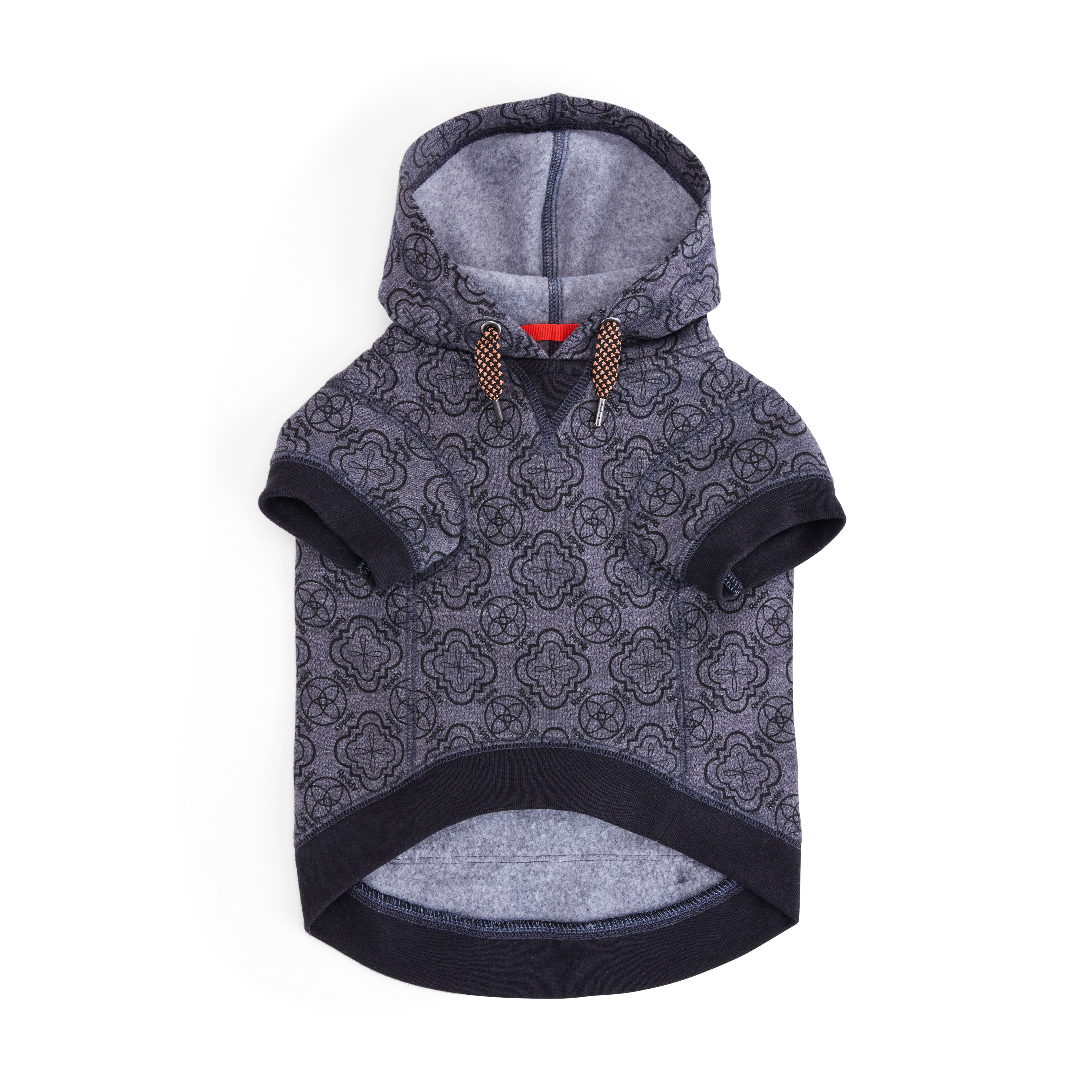 Reddy Charcoal Dog Hoodie， X-Small