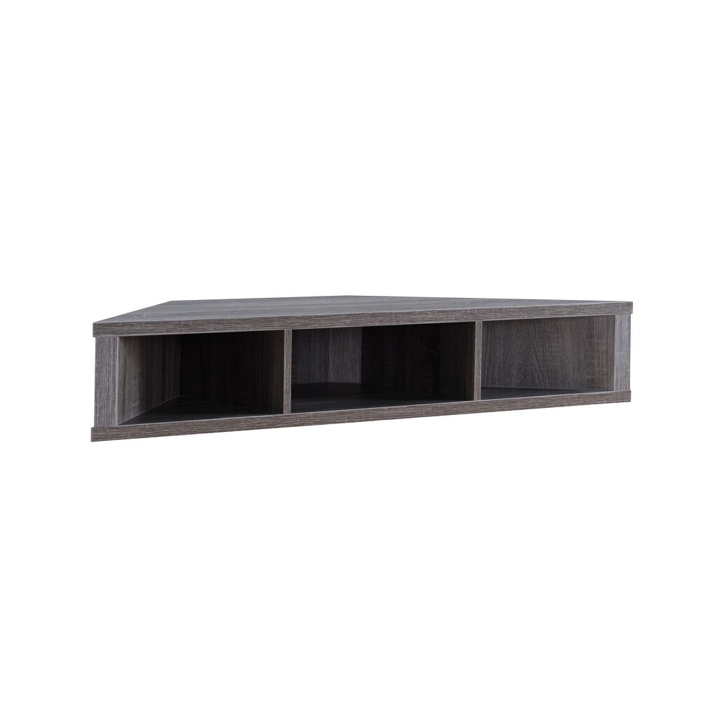 DH BASIC Transitional 46 inch 3 Shelf Corner Floating TV Stand by Denhour