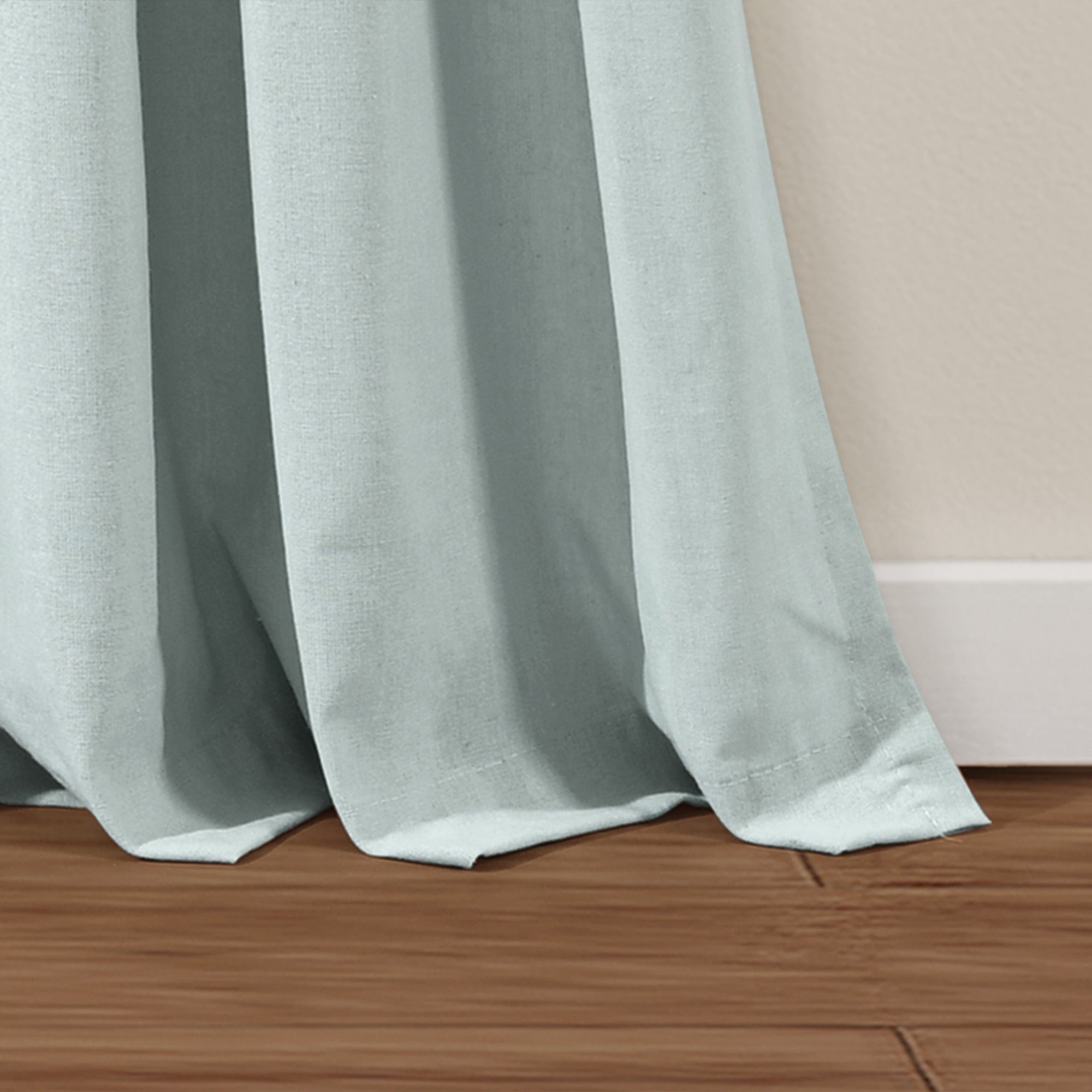 Linen Button Pinched Pleat Window Curtain Panel