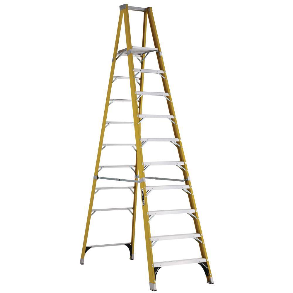 Louisville Ladder 10 ft. Fiberglass Platform Step Ladder with 375 lbs. Load Capacity Type IAA Duty Rating FP1110HD