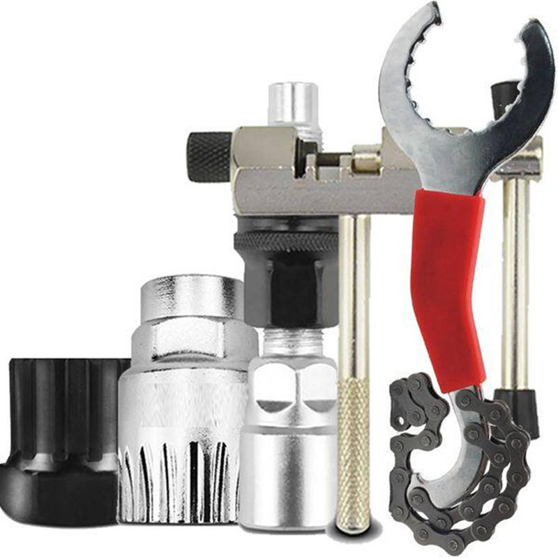 2023 Mountain bike repair chain cutter cycle repair Flywheel shaft disassembly combined bike repair tool set