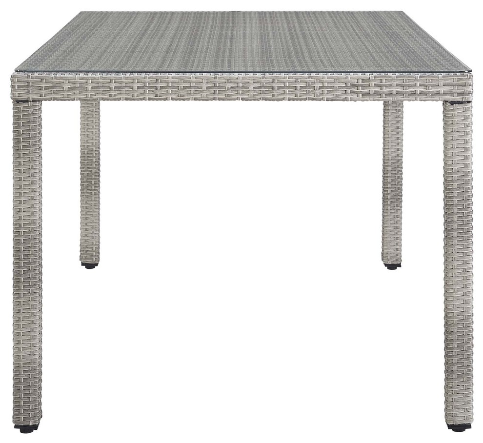 Aura 68 quotWicker Rattan Dining Table   Tropical   Outdoor Dining Tables   by Shop Chimney  Houzz