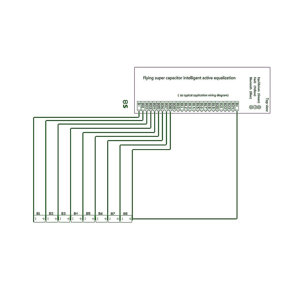 24s 22s 21s 20s 18s 17s 16s 14s 13s 11s 8s 4s 3s 2s 4a Lifepo4//lto Battery Energy Equalization Wit