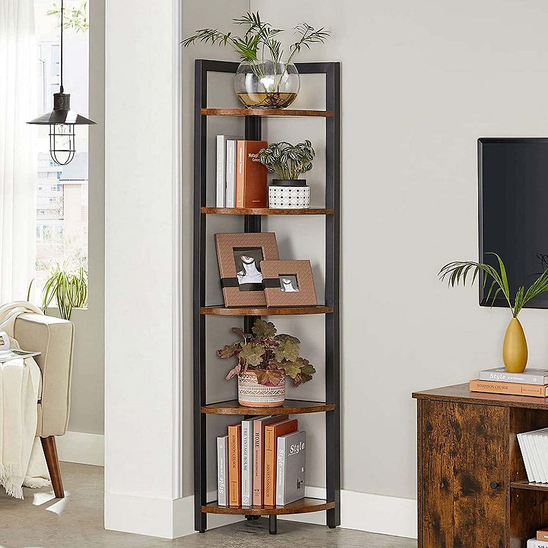 BreeBe 5 Tier Corner Bookshelf