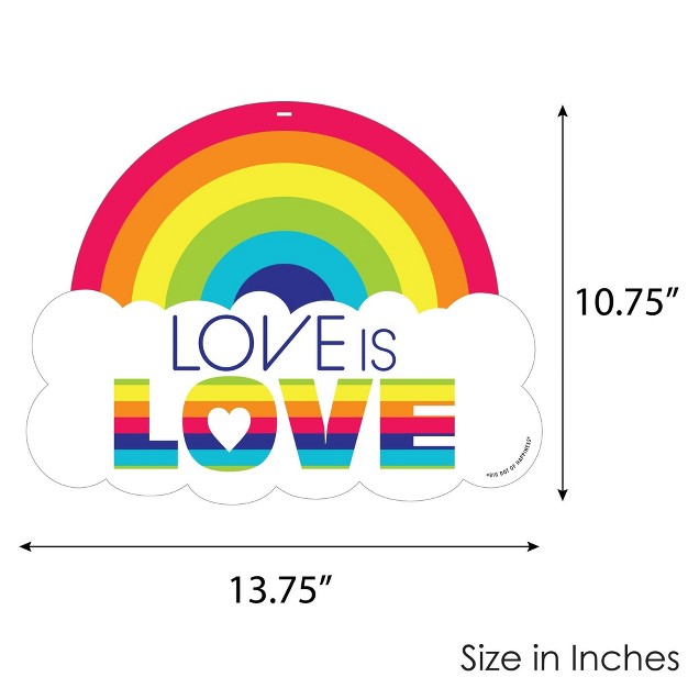 Big Dot Of Happiness Love Is Love Pride Hanging Porch Rainbow Party Outdoor Decorations Front Door Decor 1 Piece Sign