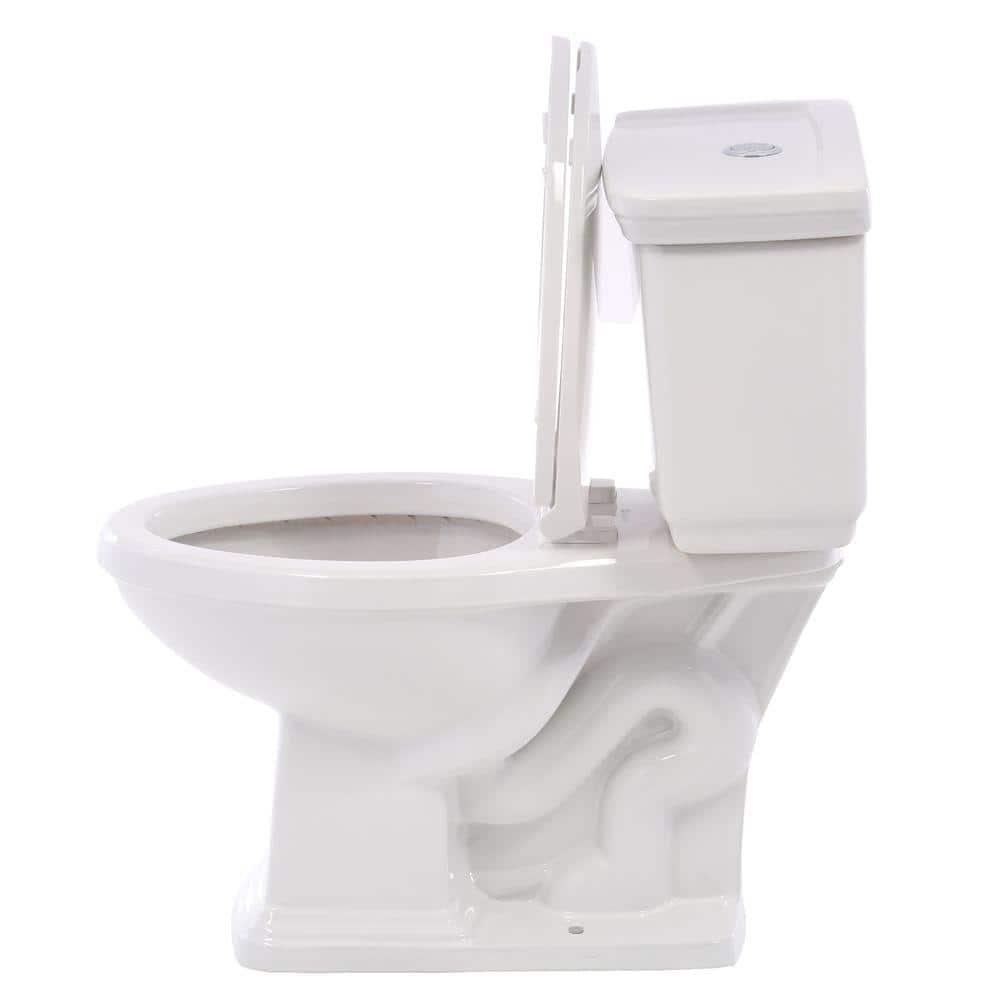 Glacier Bay 2piece 10 GPF128 GPF High Efficiency Dual Flush Elongated Toilet in White