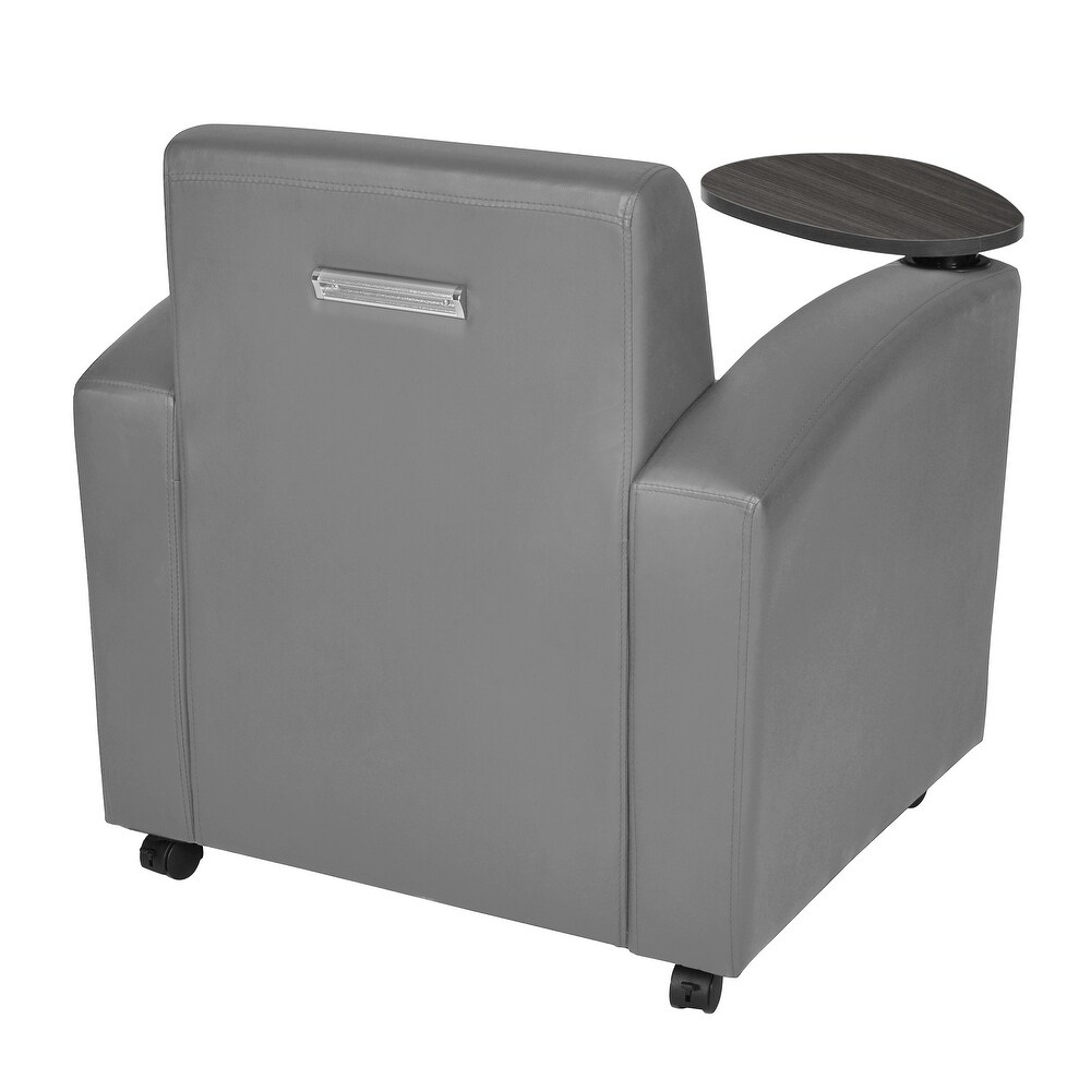 Nova Tablet Arm Chair w/ Storage  Grey/Ash Grey