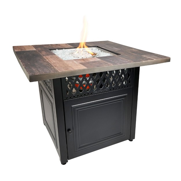 Endless Summer Piper 38 Inch Square Uv Printed Lp Dualheat Gas Fire Pit Table And Patio Heater Combination With Total Of 41 000 Btus