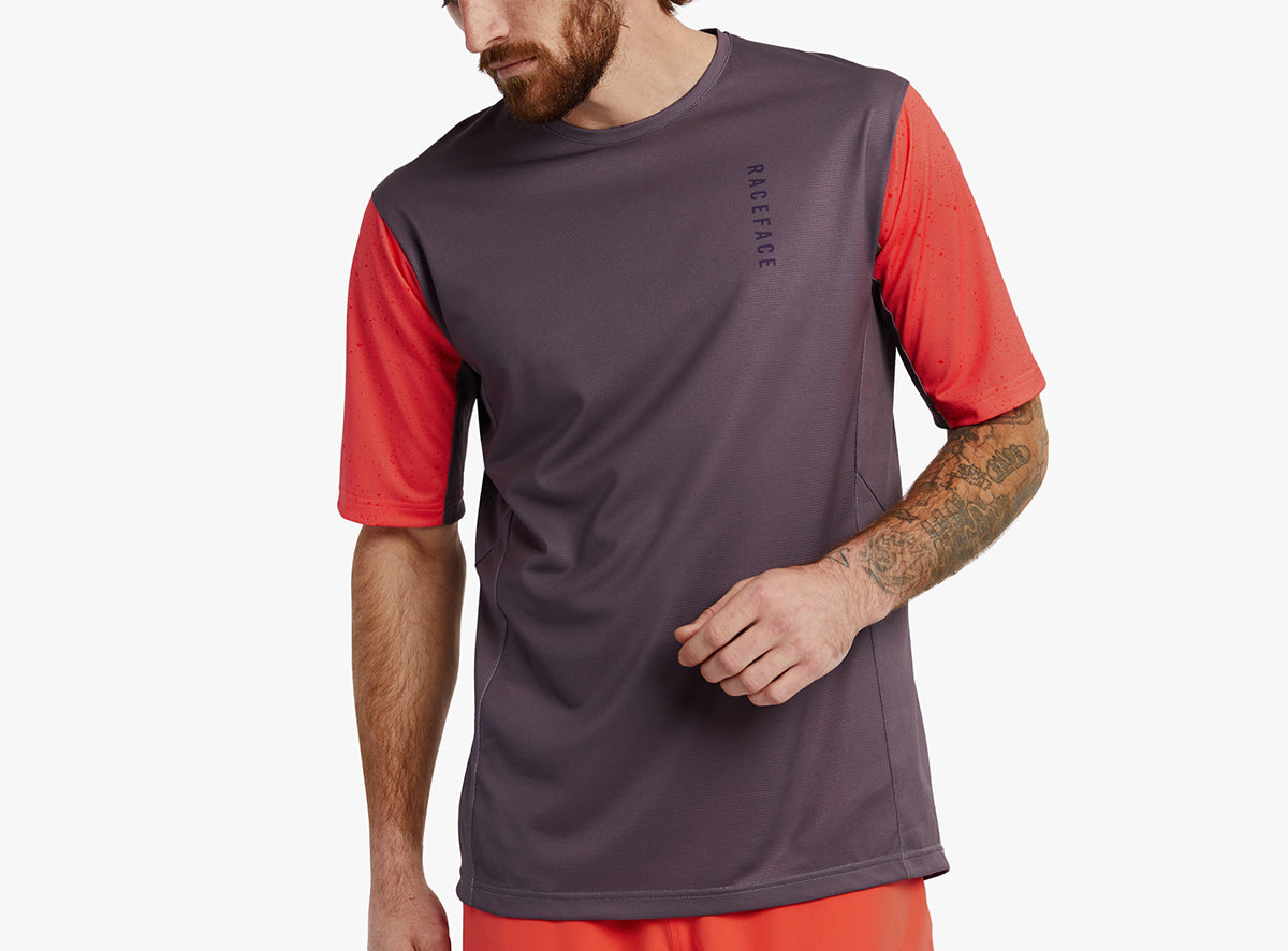 Race Face Indy Short Sleeve MTB Jersey - Coral - 2022