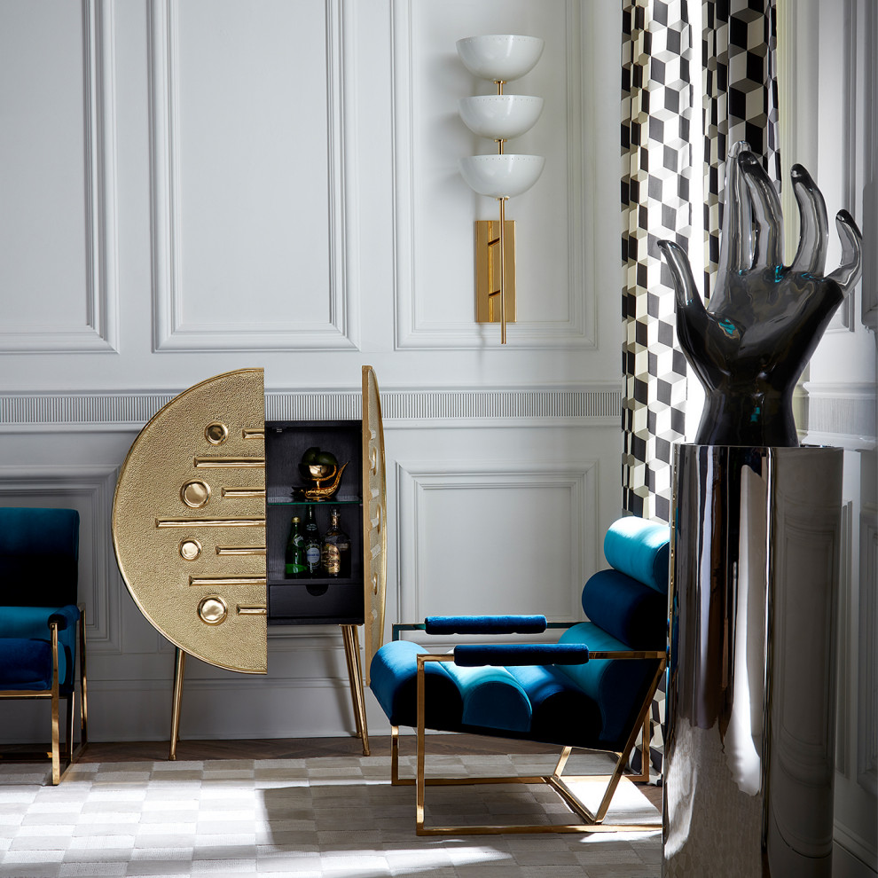 Channeled Goldfinger Lounge Chair   Contemporary   Armchairs And Accent Chairs   by Jonathan Adler  Houzz