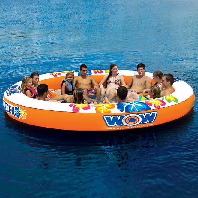 WOW Watersports Stadium Islander 12-Person Inflatable Pool Lounge