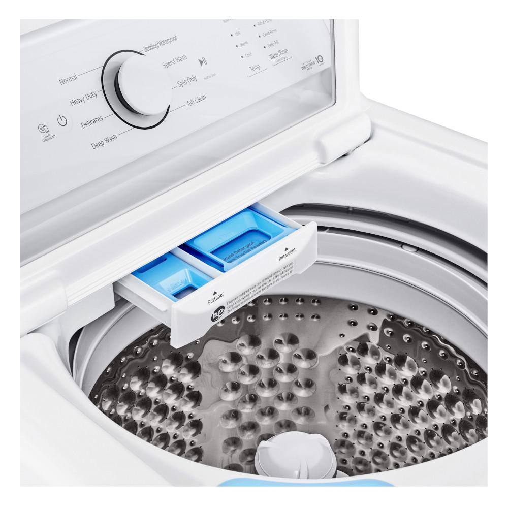 LG 4.1 cu. ft. Top Load Washer with Agitator in White WT6105CW