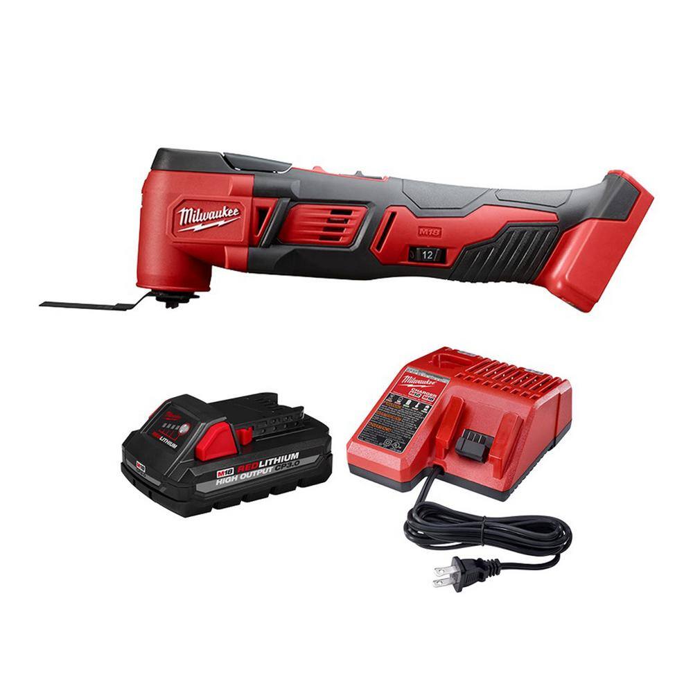 MW M18 18V Lithium-Ion Cordless Oscillating Multi-Tool with 3.0Ah Battery and Charger 2626-20-48-59-1835